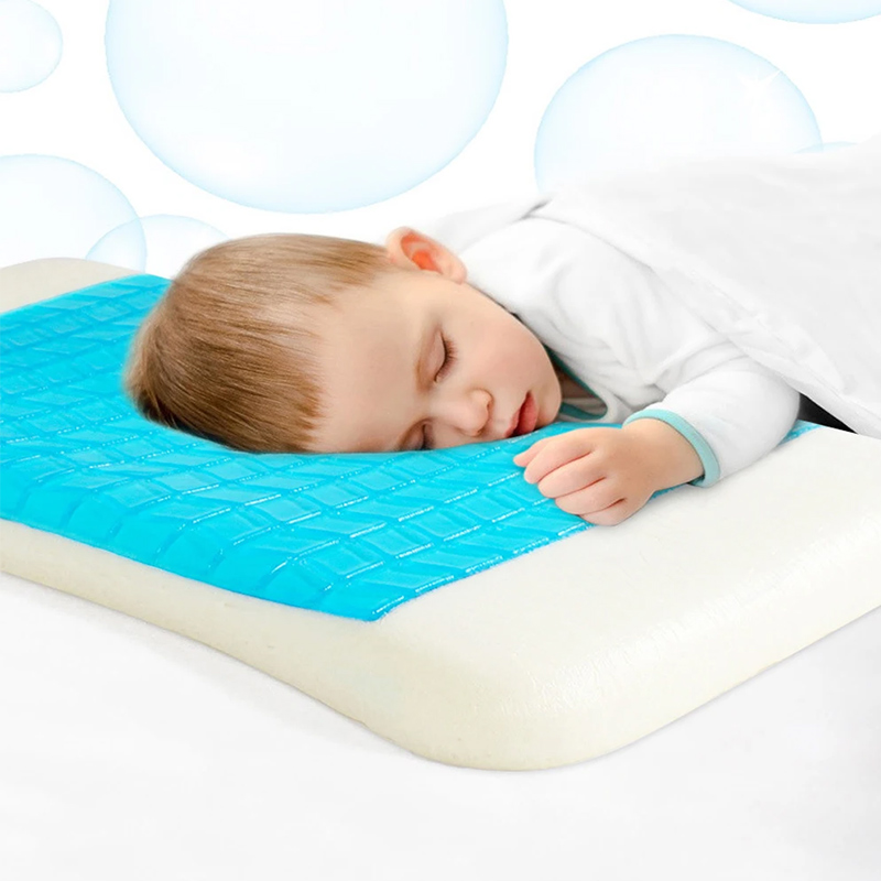Almofada de espuma de memória com núcleo de proteção de pescoço único para crianças travesseiro de gel borboleta