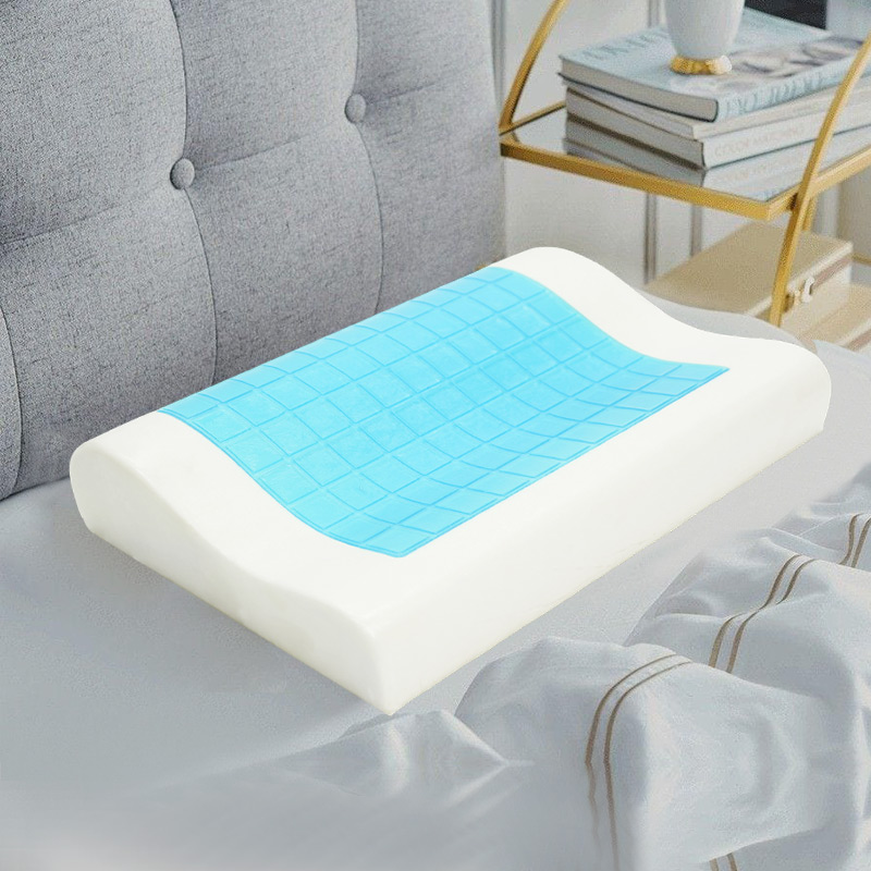 Almofada de gel confortável em forma de B para pescoço grande e ondulado