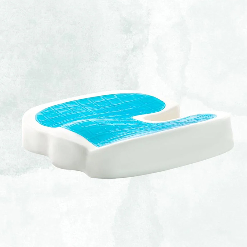 Almofada de assento de gel de espuma de memória de recuperação lenta em forma de U