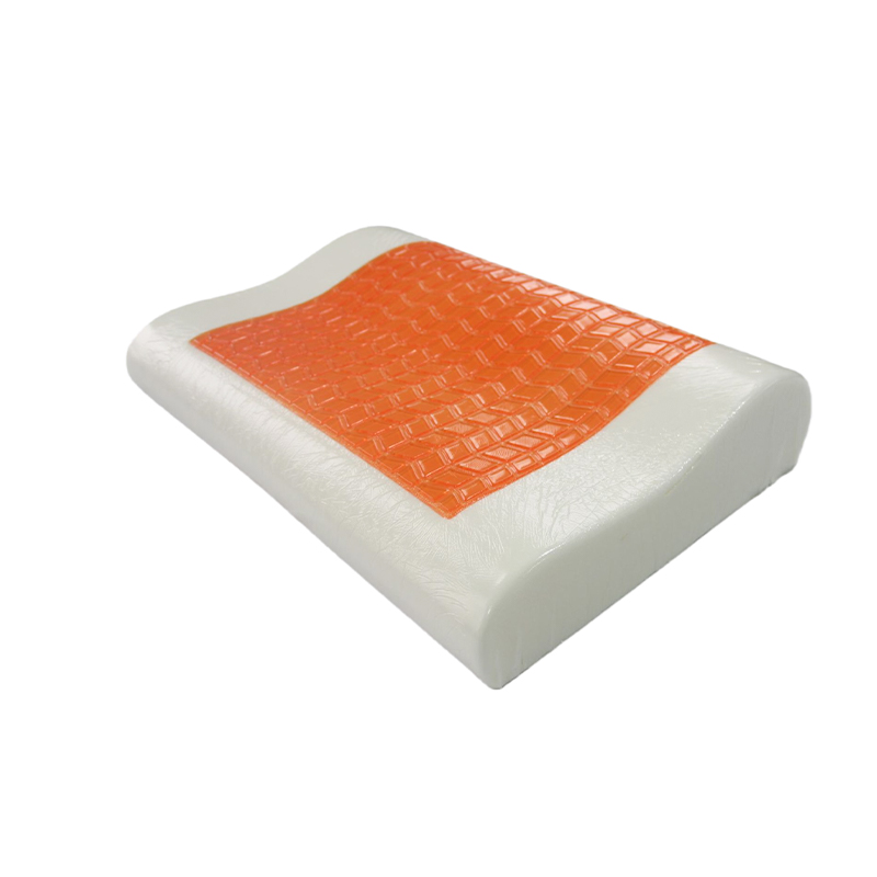 Travesseiro de espuma viscoelástica em gel de resfriamento com suporte traseiro amarelo