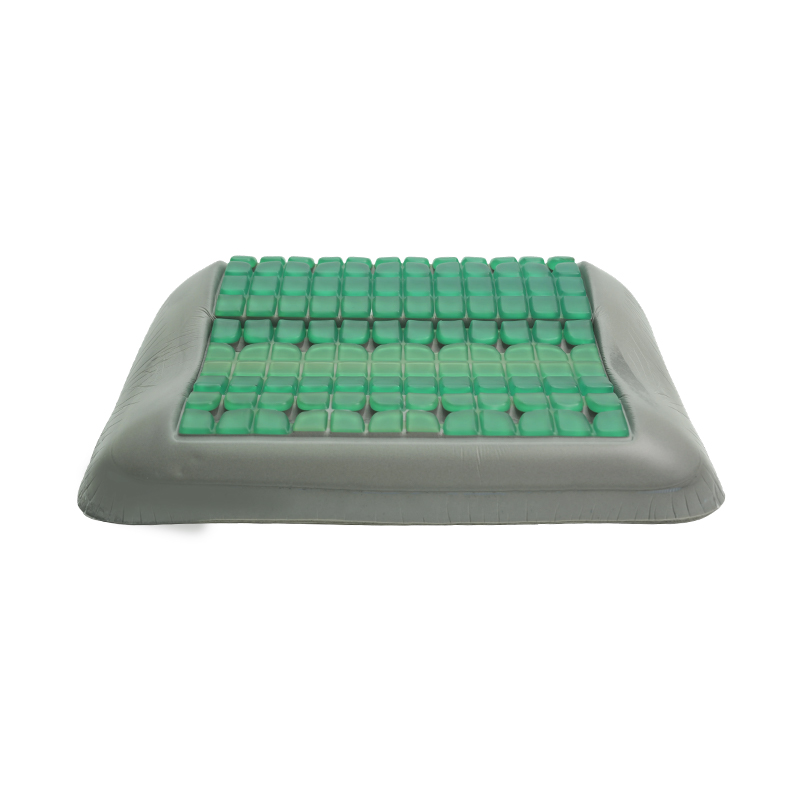 Almofada de gel de cama verde com alívio de pressão para pescoço e coluna