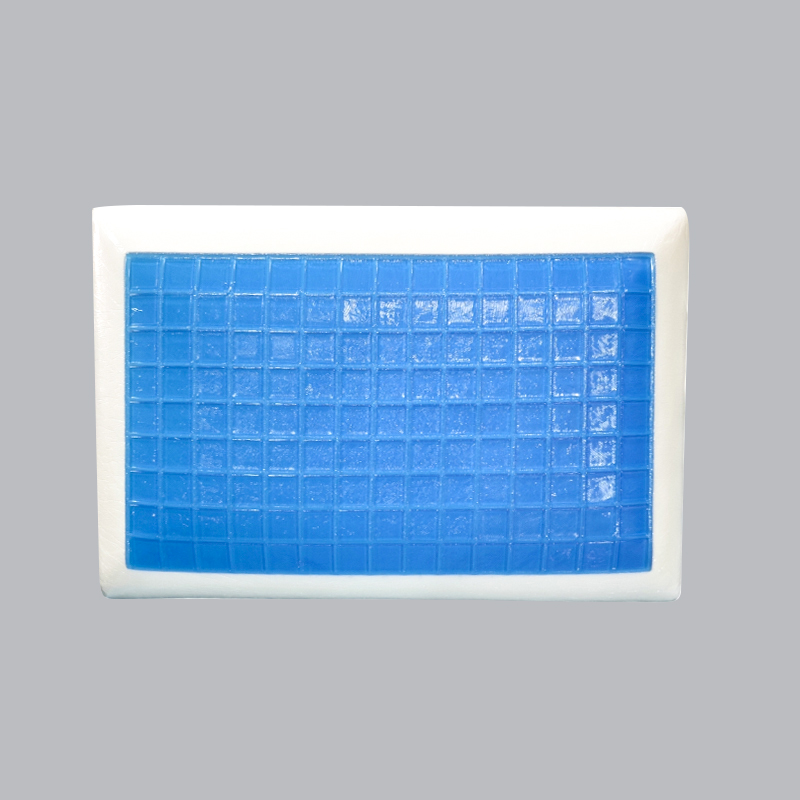 Almofada de gel viscoelástica xadrez azul